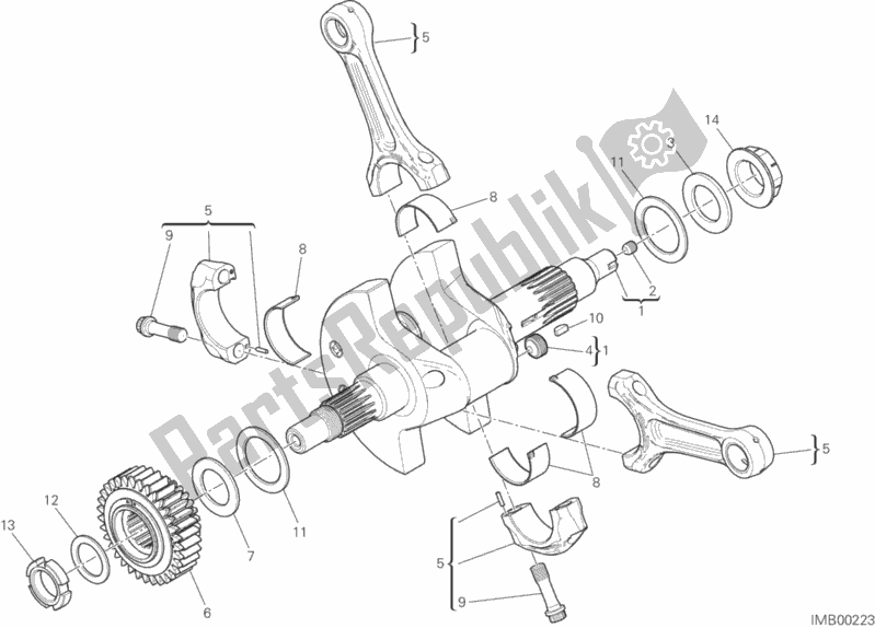 Tutte le parti per il Bielle del Ducati Diavel Diesel USA 1200 2017
